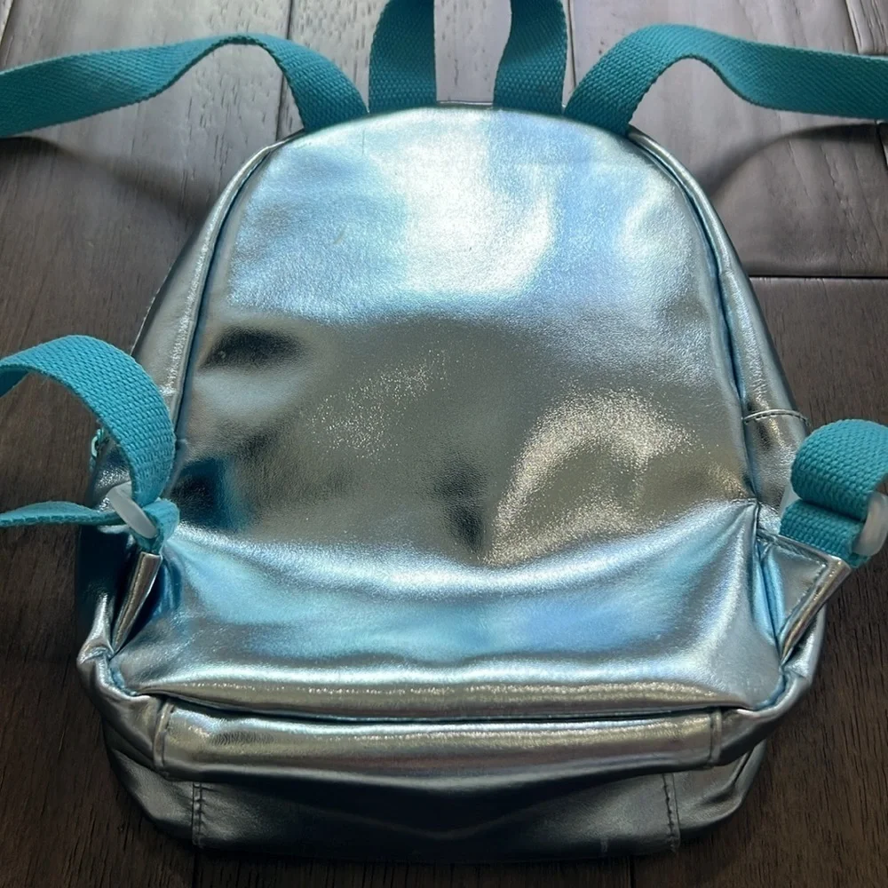 Iridescent like unicorn glitter confetti mini backpack